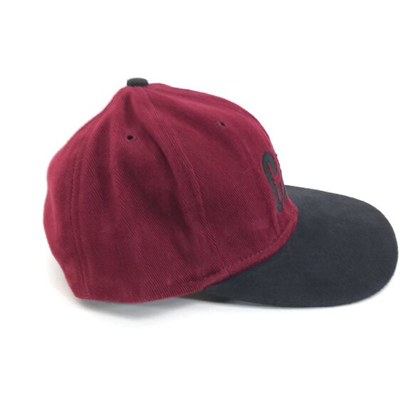 Vintage Caterpillar Snapback Cap Hat Tonkin Made In USA Maroon Black Adjustable - Picture 4 of 10